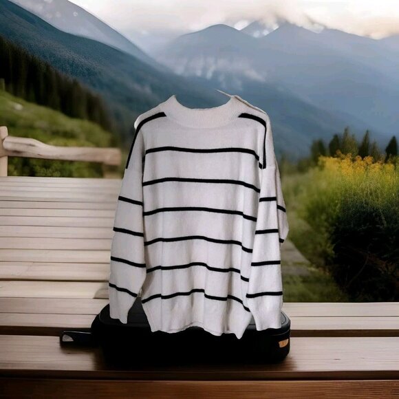 A New Day Sweater XS Striped Long Sleeve Casual - Picture 1 of 11